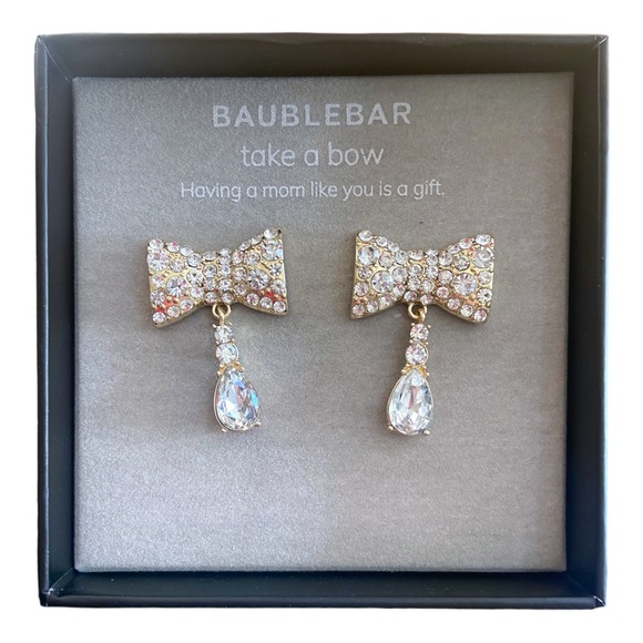 Baublebar Take a Bow Crystal Bow Dangle Earrings - Picture 3 of 3